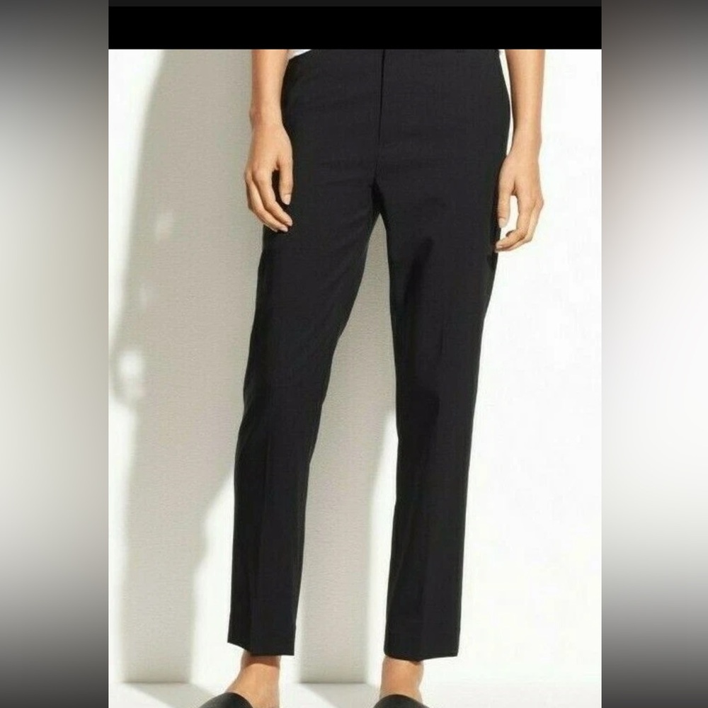 Vince Black Straight-Leg Ponte Pants